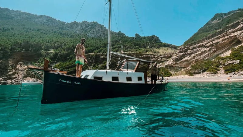 4h Private boat tour north coast of Mallorca - Platja del Coll Baix: the swim-and-taste stop you’ll remember