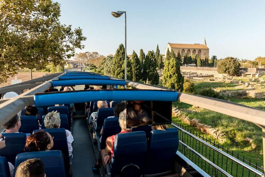 Alcudia: ALCUDIA City TOUR Open Top Bus, open-top bus tour - The Aucanada beach stop: lighthouse photos and sea-breeze timing