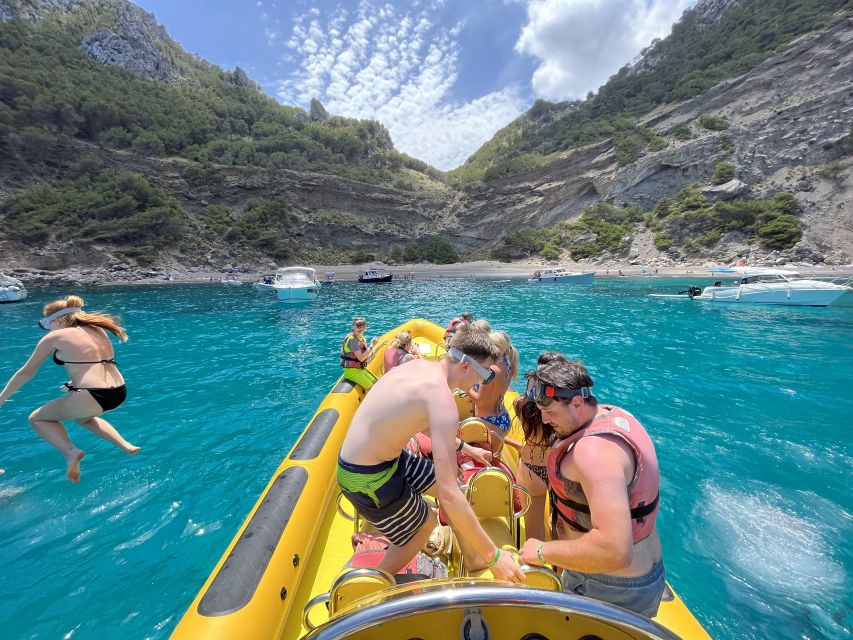 Alcudia: Speedboat Tour of Northern Mallorca & Hotel Pickup - Platja del Coll Baix: the swim and snorkeling moment that makes the tour worth it