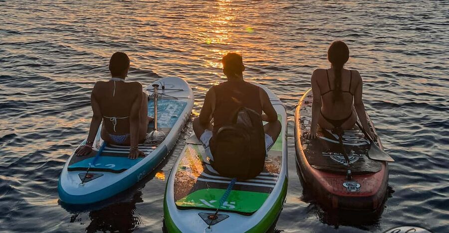 Cala Ratjada: Stand Up Paddle Sunrise Tour - The return paddle and the refreshing morning dip