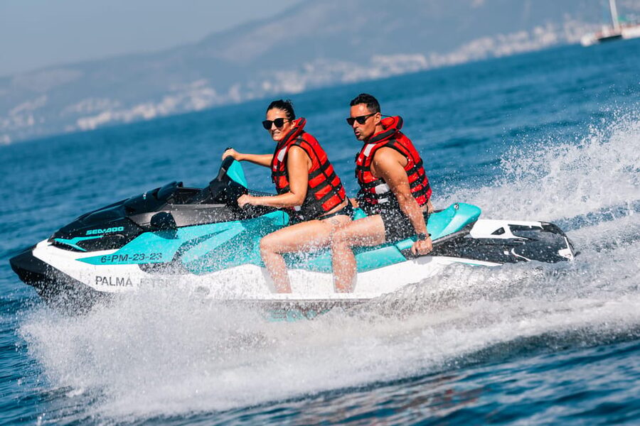 Calanova: Doble Jet Ski excursion with guide - Palma’s Jet Ski Launch: Port Calanova by Cala Mayor and Marivent