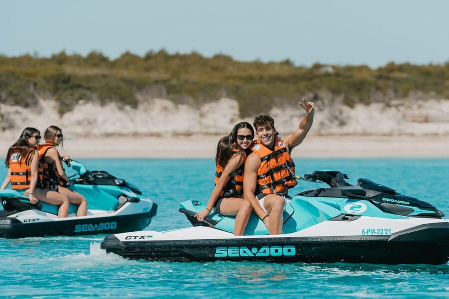 Can Picafort: Guided Playa de Muro Jet Ski Tour with Photos - Entering the Ride at Can Picafort’s GOJET Office