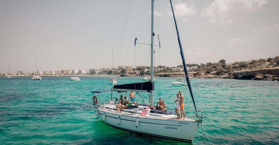 From can Pastilla : Sailing boat trip with Food & Drinks - Cala Vella: where the food happens and the day slows down