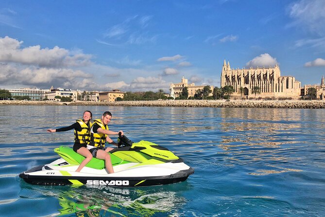 Jetski Tour to the Emblematic Palma Cathedral - Palma Cathedral from the Water: Photos, Driver Switch, and Real Sea Views
