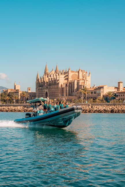 Mallorca: 2h speedboat tour, visit caves, cliffs and snorkel - Jet-boat adrenaline and Mallorca coastal scenery