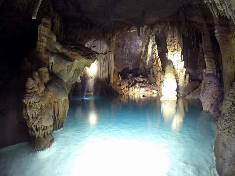 Mallorca: Cova des Coloms Sea Cave Excursion by Boat - Inside the cave: stalactites, stalagmites, and lake-swim sections