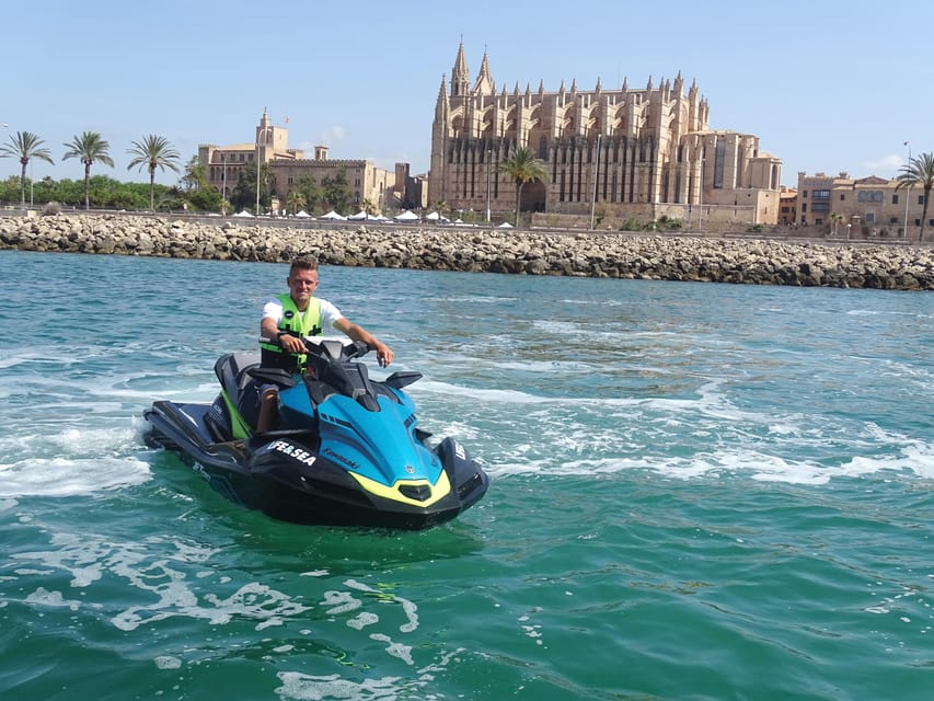 Mallorca: Palma Beach - 55 minutes Jet Ski Excursion - From Playa del Arenal toward Palma Cathedral: the coast you’ll ride
