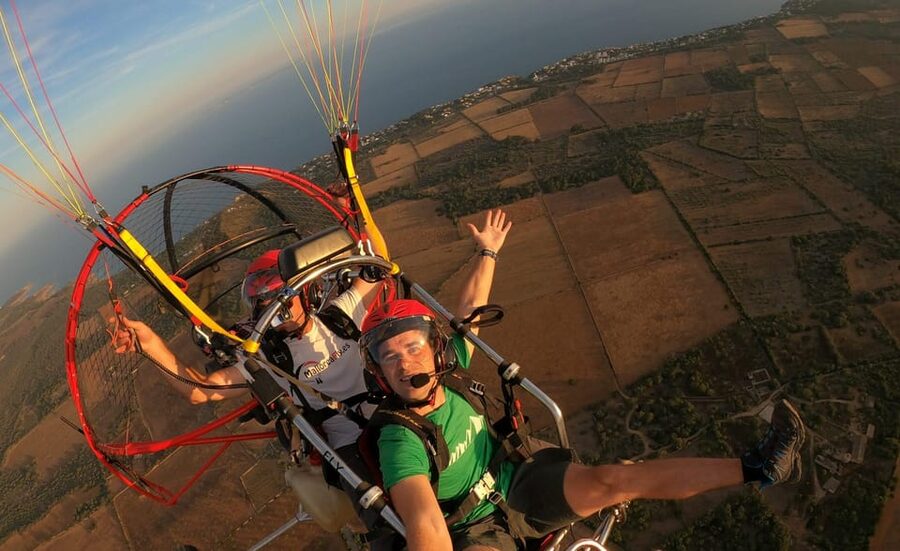 Mallorca: Paramotor Flight - Basic - GoPro With Selfie Stick: Filming Without Turning It Into Work