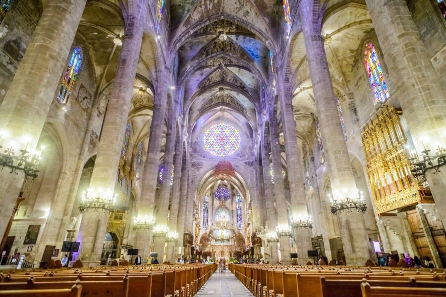 Palma: Cathedral of Mallorca Skip-the-Line Entry Ticket - Façade and Portal Stars: Columns and Guillermo Sagrera on the South Side