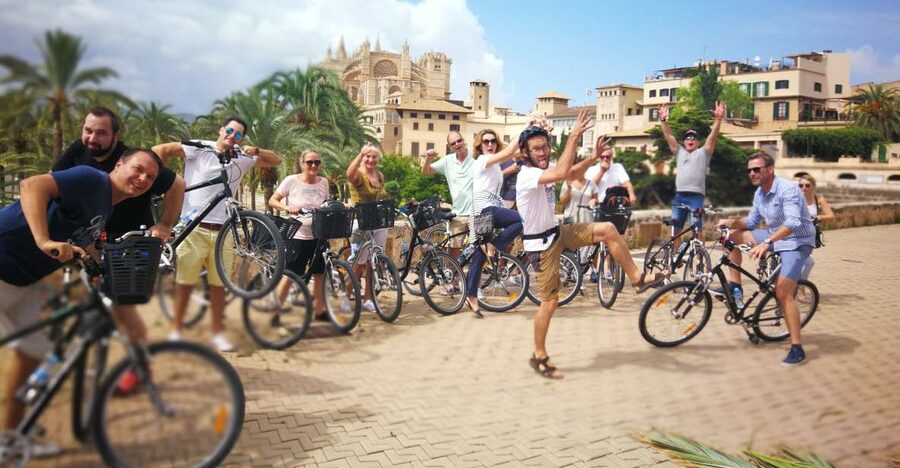 Palma de Mallorca: Guided Bicycle Tour - Palma Cathedral and Parc de la Mar: where the views do the storytelling