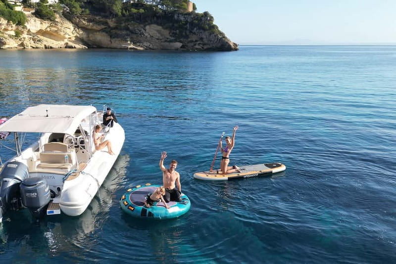 Palma Mallorca: Private Boat Trip with Water Toys & 25 Coves - Getting aboard at Portals Nous (and what to bring)