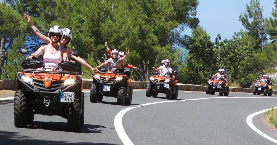 Peguera: Quad full day Tour - Andratx, Port d’Andratx, and Camp de Mar: finishing with coast energy