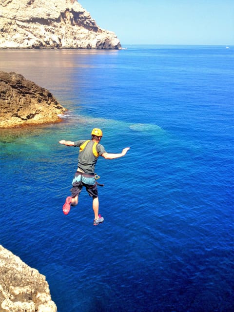 Pollença: Kayak and Coasteering Cliff Jumping - The route along Cala Sant Vicenç: blue water scenery with real effort