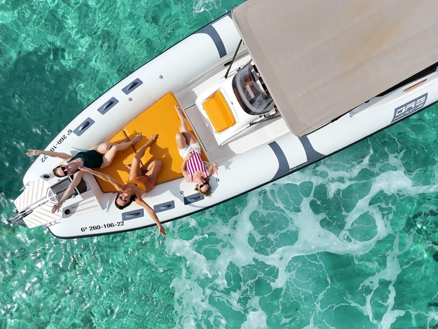 Private Boat Trip & Snorkel to Marine Reserve Mallorca - The pontoon boat setup: what comfort looks like in real life