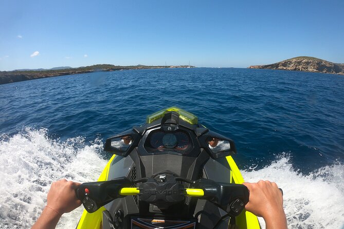 Private jet ski excursion Ibiza San Antonio Es Vedrà - Cala Tarida and Cala Vadella: Water, Fish, and a Little Shopping Break