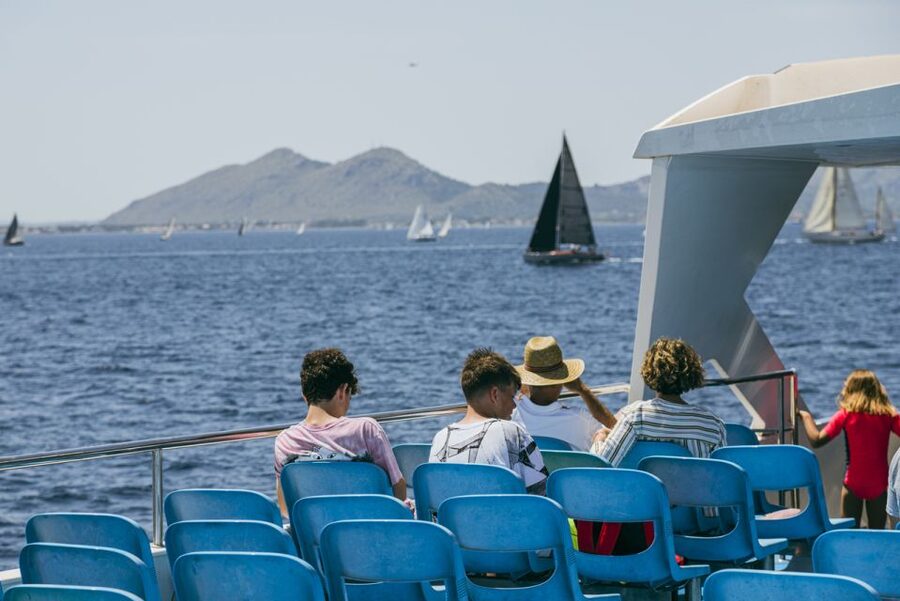Puerto Pollença: Ferry to Formentor Beach - About that glass-bottom view (and why you should not count on it)