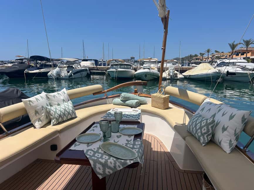 Puerto Portals: 100% electric Mallorcan boat tour with a professional skipper - A Silent Llaüt With Luis Negre Balaguer at the Helm