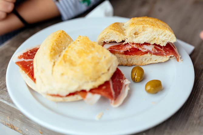 The Award-Winning PRIVATE Food Tour of Mallorca: The 10 Tastings - Es Baluard viewpoint area: croquetas and coca de pimiento