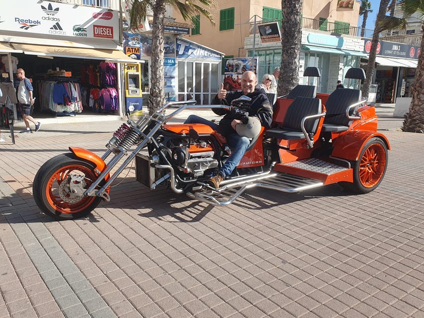 V8 Trike Tour mit Fahrer/Guide für max 4Gäste - Port Andratx After About an Hour: Waterfront Time and Celebrity Odds